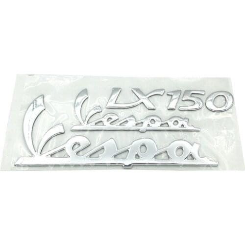 New Motorcycle 3D LX150 Logo Badge Emblem Sticker Decal Soft Plastic Decals Stickers For PIAGGIO Vespa 300 LX 125 LX 150 125 150