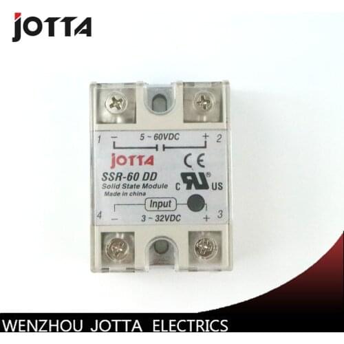 SSR -60DD DC control DC SSR white shell Single phase Solid state relay 60A input 3-32V DC output 5~60V DC