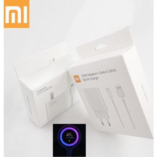 Original Xiaomi MDY-11-EZ 33W EU/ US Turbo Fast Charging Adapter 100CM 6A Quick Charger Cable For MI 11 10 Ultra 9 Pro 10T 10S