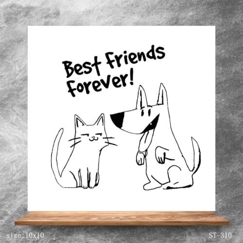ZhuoAng Cute Animals Cat Dog Clear Stamps/Silicone Transparent Seals for DIY scrapbooking photo album Clear Stamps 10*10cm
