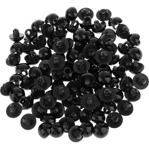 100 Pieces x Button Eye of Doll toy teddy bear Buttons Mushroom Eyes of Doll Buttons for Sewing and Clothing DIY 10-26mm Black-1