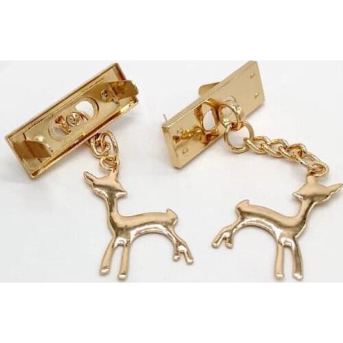 Blank Metal Labels Luggage Tags with fawn decoration