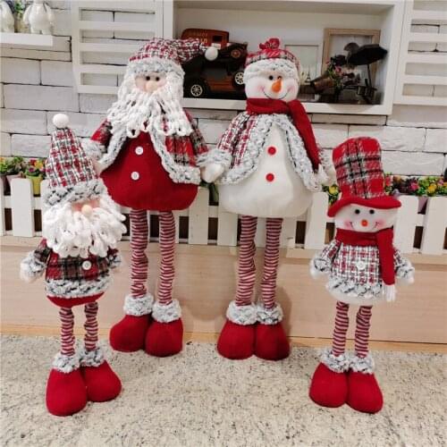 Christmas Wedding Birthday Gift Retractable Figure Merry Christmas Decorations for Home Doll Xmas Tree Decor Ornament Navidad