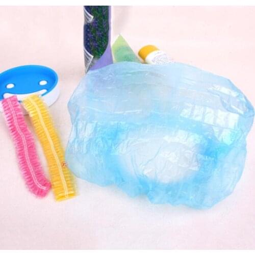 3PCS Waterproof Bathing Cap Designer Travel Temporary Shower Caps Non Woven Pleated Anti Dust Hat Bath Cap Set