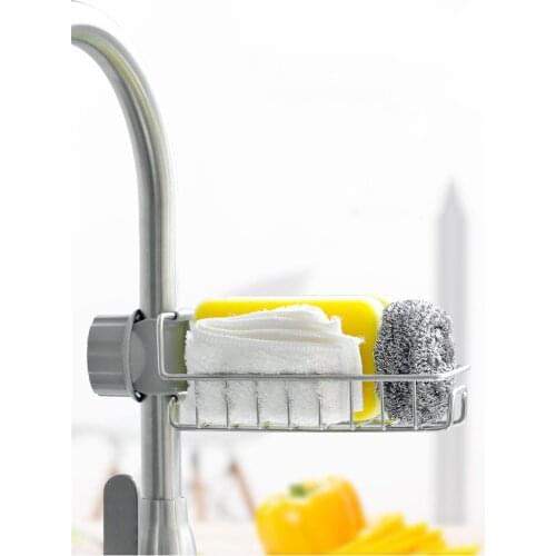 Drain Rack Stainless Steel Shelf Sponge Cloth Finishing Rack Rag Storage Drain Dry Holder Kitchen Storage Accessories