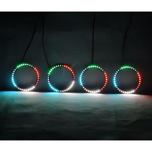 RGBW Angel Eyes Revolving Lights DRL LED Rolling Light Multi-Color Wireless Control RF For BMW E46 Cabrio / E46 Coupe 2D 04