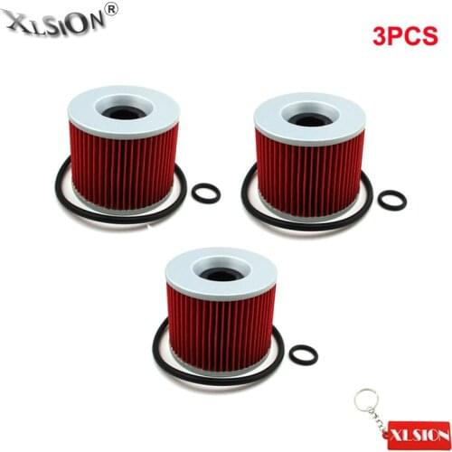 XLSION 3Pcs Oil Filters For Honda CB750 CB500K CB350K CB400F GL1000 GL1200 CB650SC CB550SC CB1100R CB900C