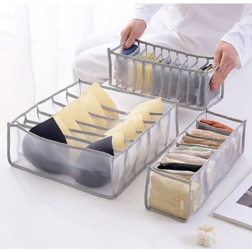 Underwear Storage Box Drawer Socks Panties Compartment Container Household Bra Organizer Storage Bag Bedroom Organization