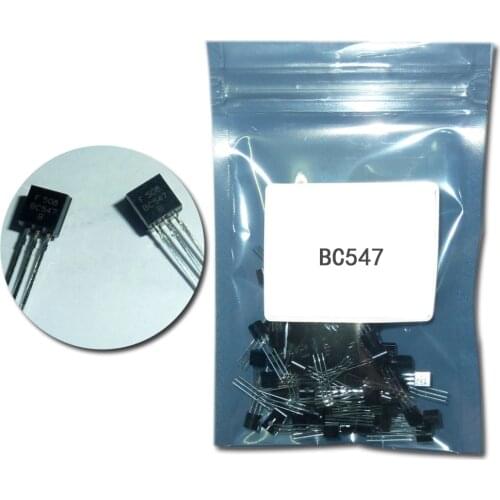 100pcs/Lot Transistor DIP BC547 TO-92 0.1A 45V NPN BC 547 Transistors chip