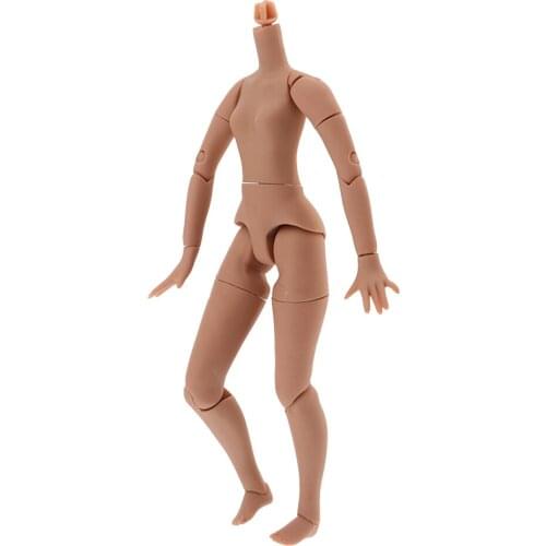 12inch Female Action Figures Doll Body, 1/6 Scale Flexible Girl Doll Doll Parts Dolls Accessory (Black Skin)