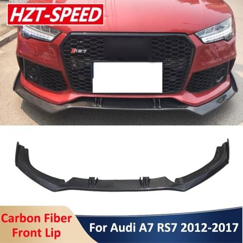 2012-2017 RS7 Real Carbon Fiber Front Bumper Chin Shovel Lip Spoiler Diffuser Car Body Kit For Audi A7 Modified RS7 and Real RS7