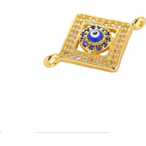 5pcs Micro Pave Jewelry Zircon Enamel Evil Eye Charms For Jewelry Making Diy Crafts Wholesale Beads Bijoux Jewelry Findings