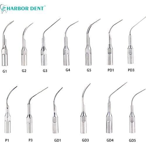 5pcs G1,G2,G3,G4,G5,P1,P3 Dental Scaler Tips Fit EMS Woodpecker Ultrasonic Handpiece Scaling Tip