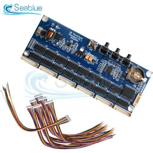 5V 1A Mirco USB DIY IN14 QS30 IN12 Nixie Tube Digital Clock Kit Module Board with Flat Cable No Glow Tubes