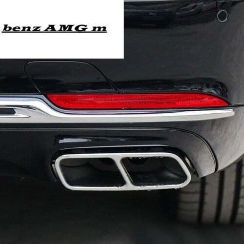 Car styling Rline Tail Throat Exhaust Pipe For Mercedes benz W222 S Class tail pipe exhaust pipe cover muffler tip accessories