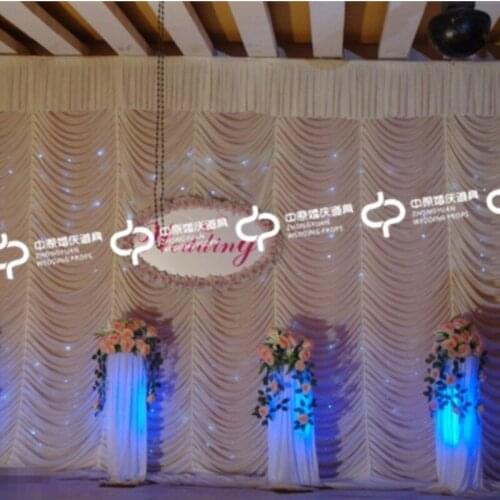 Express free shipping wedding stage backdrops decoration romantic waterfall white wedding curtain