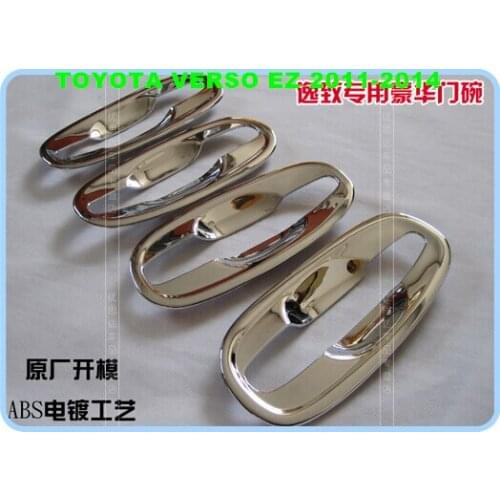 Free shipping! Higher star ABS chrome 4pcs door handle bowl for Toyota Verso EZ 2011-2014