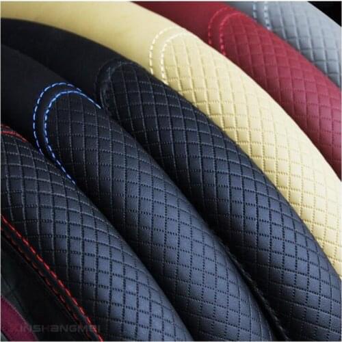 Universal Car Fiber skin Steering Wheel Cover Breathable Elasti Car Auto Elastic Skid Proof Steering-wheel Covers Car Styling
