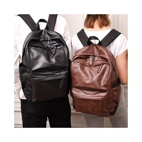 New Designer Mens Backpack Retro PU leather Women bag Casual Fashion Travel Large Capacity backpack laptop bags mens sac à dos