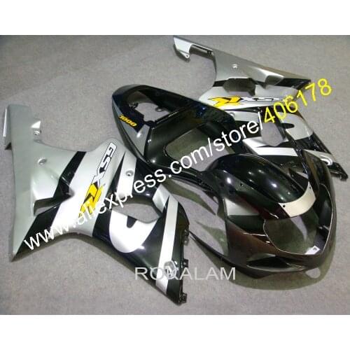 GSXR1000 00 01 02 Fairing Kit For Suzuki GSX-R1000 2000 2001 2002 Black Silver Sport Fairings (Injection Molding)