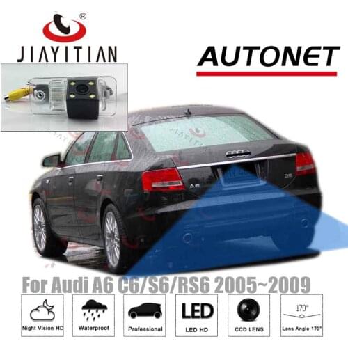 JIAYITIAN Rear View Camera For Audi A6 C6/S6/RS6 2005~2009 CCD 4LEDS Night Vision Backup Parking Assistance license plate camera