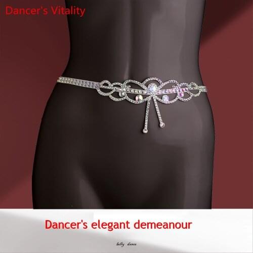 Belly dance costumes for women belly dancing accessories customized length AB stones belt girls dance Jewellery