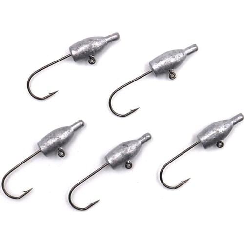 Head Jigs Hook 1.4g 1.8g 2.5g 3.5g size Round Ball Jig Head Hook Weedless Long Shank Secondary hooks For Soft Worm Fishing Hooks