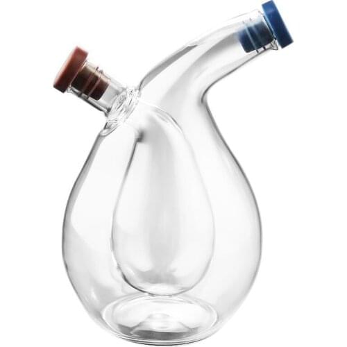 Kitchen Two-in-One Oil Dispenser Design Vinegar Cruet Olive can Quality Oil Pourer Condiment Dispenser Bottle