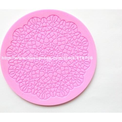 Best Seller! Free Shipping Fondant Cake Round Lace Silicone Mold Sugar Paste Sugar Art Tools Cake Decoration 609