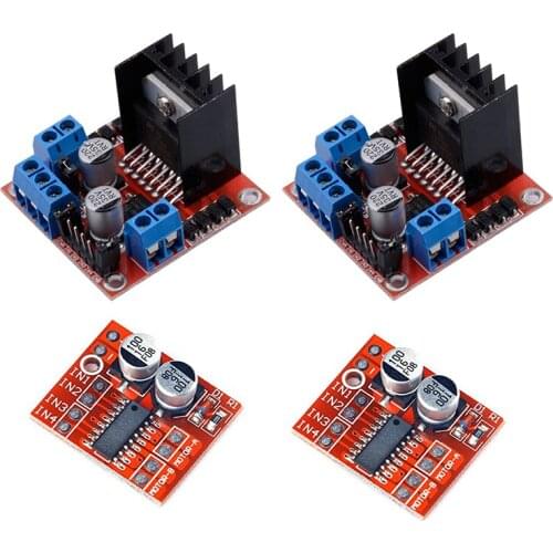 2PCS L298N Motor Drive Controller Board Module Double H-Bridge DC Stepper Stepper Motor DC Motor Smart Car Robot for Arduino