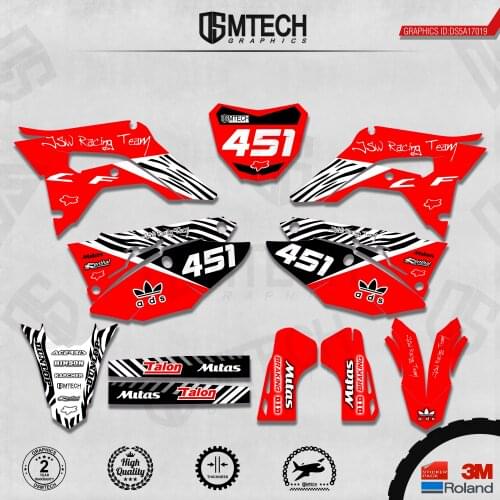DSMTECH Customized Team Graphics Backgrounds Decals 3M Custom Stickers For 2018-2020 CRF250R 2017 2018 2019-2020 CRF450R 019