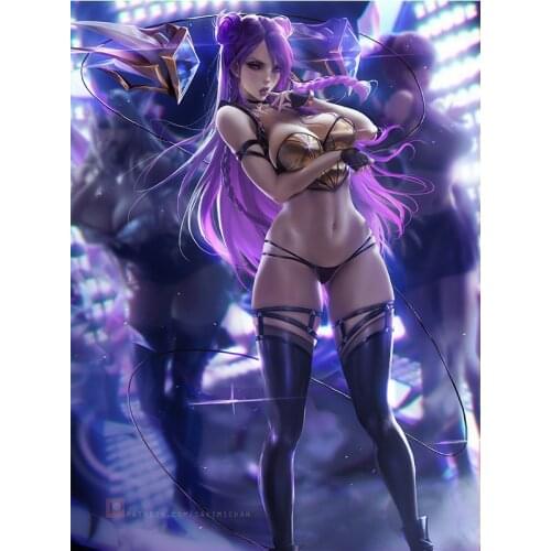 KDA Dancer Kasa Wall Art Posters Custom LOL Sexy Girl Canvas Paintings League of Legends Print Hanging Pictures for Bedroom