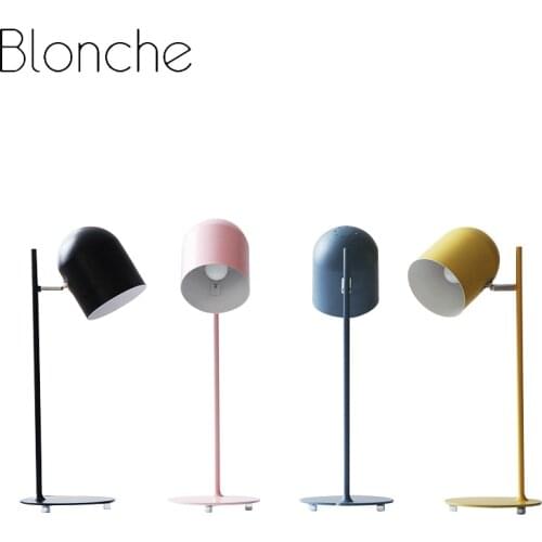 Students Reading Table Lamp Nordic Macarons Desk Light Fixtures for Bedroom Bedside Work Study Lamp Cafe Home Lighting Decor E27