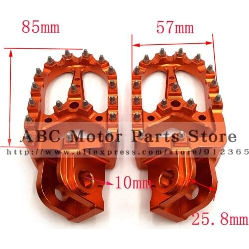 Billet CNC Foot Pegs Pedals Rests For KTM EXC SX SXF XC XCW EXCF EXCW XCFW MX SIX DAYS 65 85 125 250-530 MX Enduro