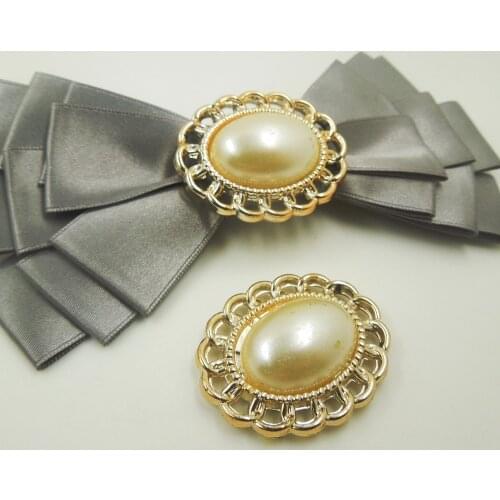 Uv plated gold ribbon buckles 40/32mm, 10pcs rope slider for bow acessories shoe Invitation Ribbon Slider Headband Hair Clip DIY