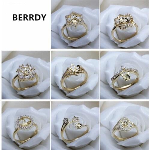 Gold Plated Fashion Charm Exquisite Pearl Ring Accessories, Ring Findings, Ring Jewelry Parts Fittings Mountings, 10pcs/lot