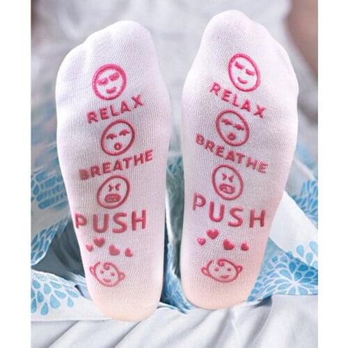 Labor Delivery Socks gender reveal Baby Shower Ready Set Push hospital bag Gift present pregnant woman mother mommy Mom to Be