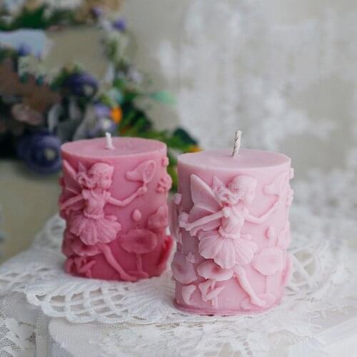 Angel Girl Aromatherapy Candle Silicone Mold 3D Fairy Silicone Candle Soap Mould DIY Plaster Resin Crafts Tool