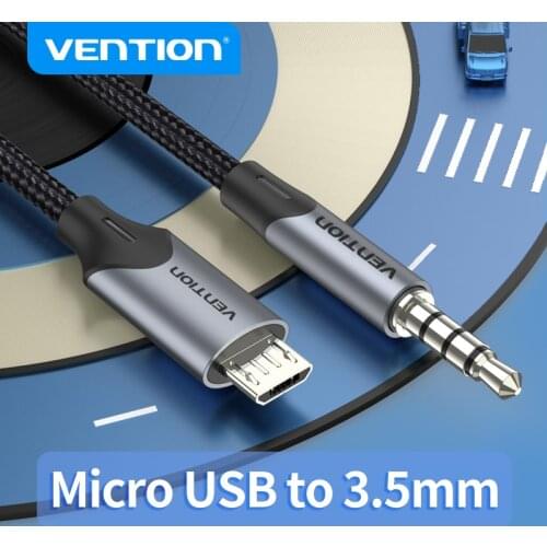 Vention Micro USB to Jack 3.5mm Aux Headphone 3.5 Audio Cable Adapter for Honor HTC Android phone V8 audio Connector