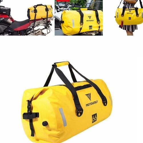 Waterproof Bag 40L 66L 90L Motorcycle Dry Duffel Bag for Travel,Motorcycling, Cycling,Hiking,Camping (40L, Yellow)