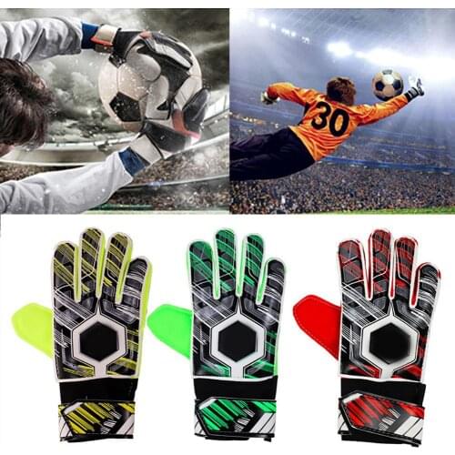 Adult Kids Football Soccer Goalkeeper Goalie Full Finger Hand Protection Gloves