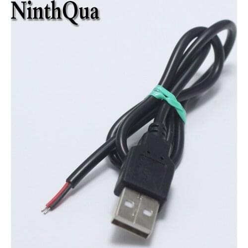 1pcs DIY USB 2.0 Type A Welding Type Male Plug Connecto with 22AWG Red + White Cable for OD3mm Wire Black