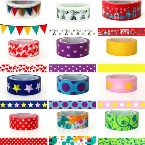 1PCS Beautiful Marvellous DIY Self-adhesive Washi Paper Scrapbooking Tape Stickers Birthday Festival Decorations Craft Paper