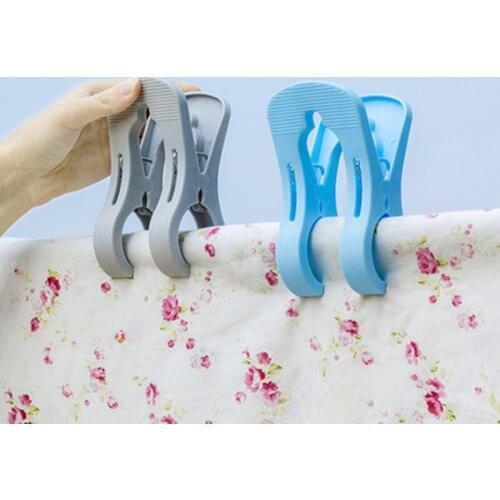 3/1 Pcs Large Clamps To Prevent Wind Drying Quilt Clothes Drying Clamp The Plastic Clip Powerful Clothes-pin Household Items