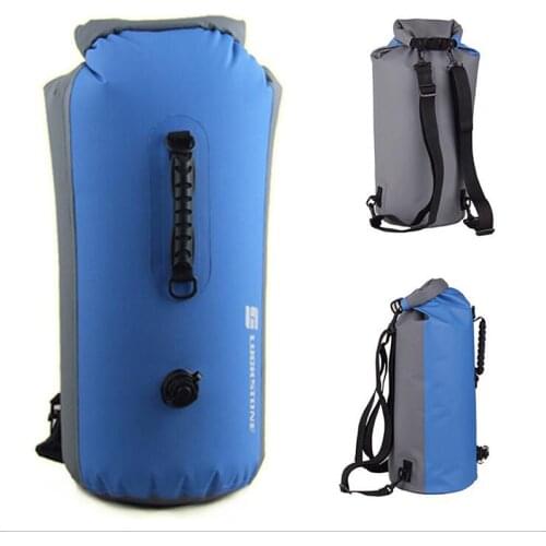 30L Inflatable Diving Bag Waterproof Dry Bag Backpack Folding Bucket Fishing Roll Top Backpack Ocean Drybag Kayak Outdoor Pack
