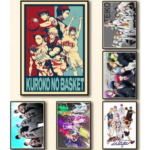 50 Designs Anime Kuroko No Basket Whitepaper Poster HomeDecal Painting Wall Sticker for Coffee House Bar A3 42X30CM