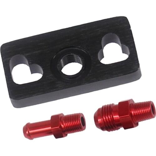 Fuel Rail Regulator Delivery Adaptor Black For With Fittings