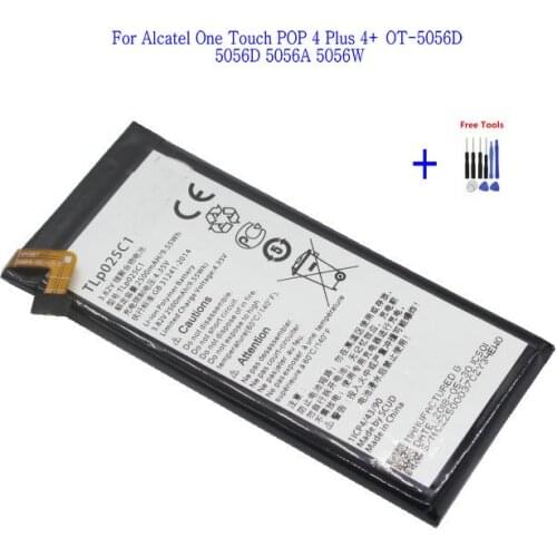 1x 2500mAh TLp025C2 / TLp025C1Battery For Alcatel One Touch Pop 4 Plus 4+ OT-5056D 5056D 5056A 5056W + Repair Tools kit
