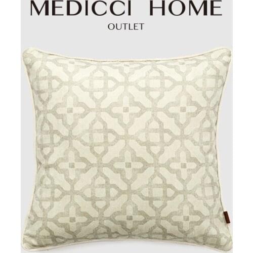 Medicci Home Monogram Inspired Design Cushion Covers European Modern Square Pillow Case Shams Luxury Coussins Metropolitan Decor