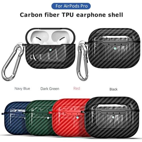 Air pods Pro Case Carbon Fiber Skin Case For Apple AirPods Pro Earphones Charger Cover Case for airpods Pro Cover Earphone Case